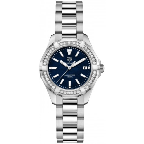 Tag Heuer Aquaracer Blue Pearl & Diamond Steel Ladies Watch WAY131N-BA0748 Tag Heuer Aquaracer Blue Pearl & Diamond Steel Ladies Watch WAY131N-BA0748
